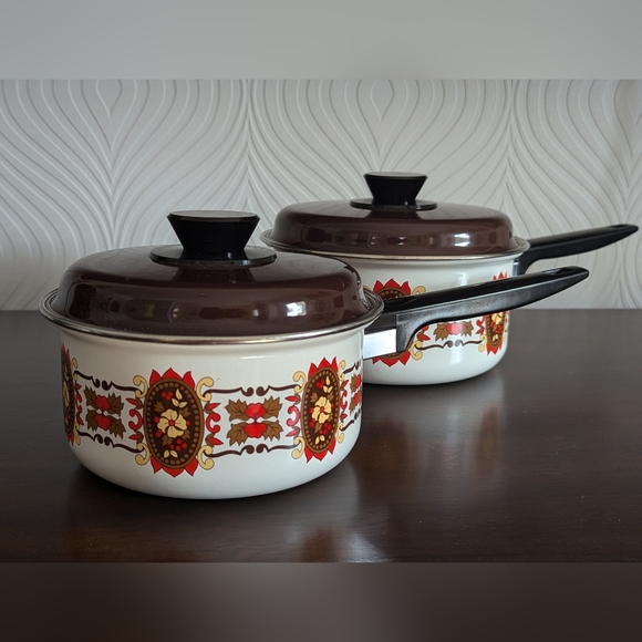 Mid Century Modern Judge Enamel Made In England Pots - Picture 13 of 13